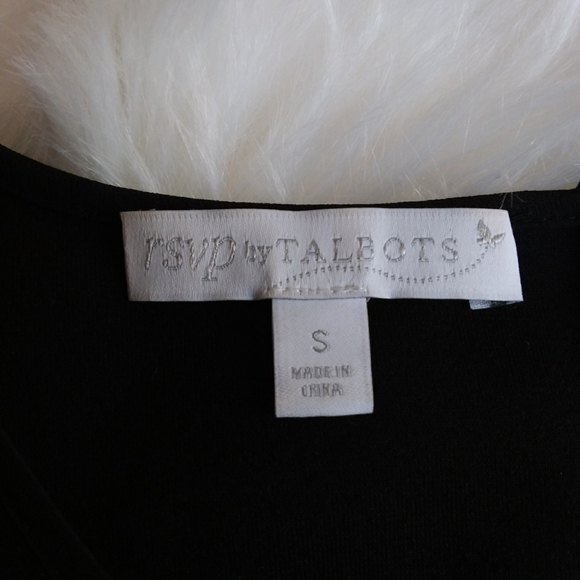 RSVP by Talbots Black Fringe Front Top S - Picture 3 of 7